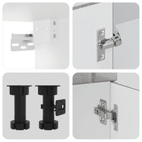 vidaXL Set Mobili da Cucina 14 pz Lucca Grigio Sonoma in Truciolato