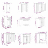 vidaXL Set Mobili da Cucina 14 pz Lucca Grigio Sonoma in Truciolato