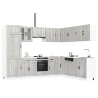 vidaXL Set Mobili da Cucina 14 pz Lucca Grigio Sonoma in Truciolato