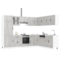 Set Mobili da Cucina 14 pz Lucca Grigio Sonoma in Truciolato 3314987