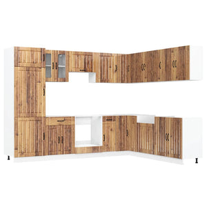 Set Mobili da Cucina 14 pz Lucca Legno Antico in Truciolato