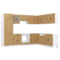 Set Mobili da Cucina 14 pz Lucca Rovere Artigianale Truciolato 3314990