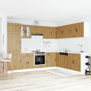 Set Mobili da Cucina 14 pz Lucca Rovere Artigianale Truciolato 3314990