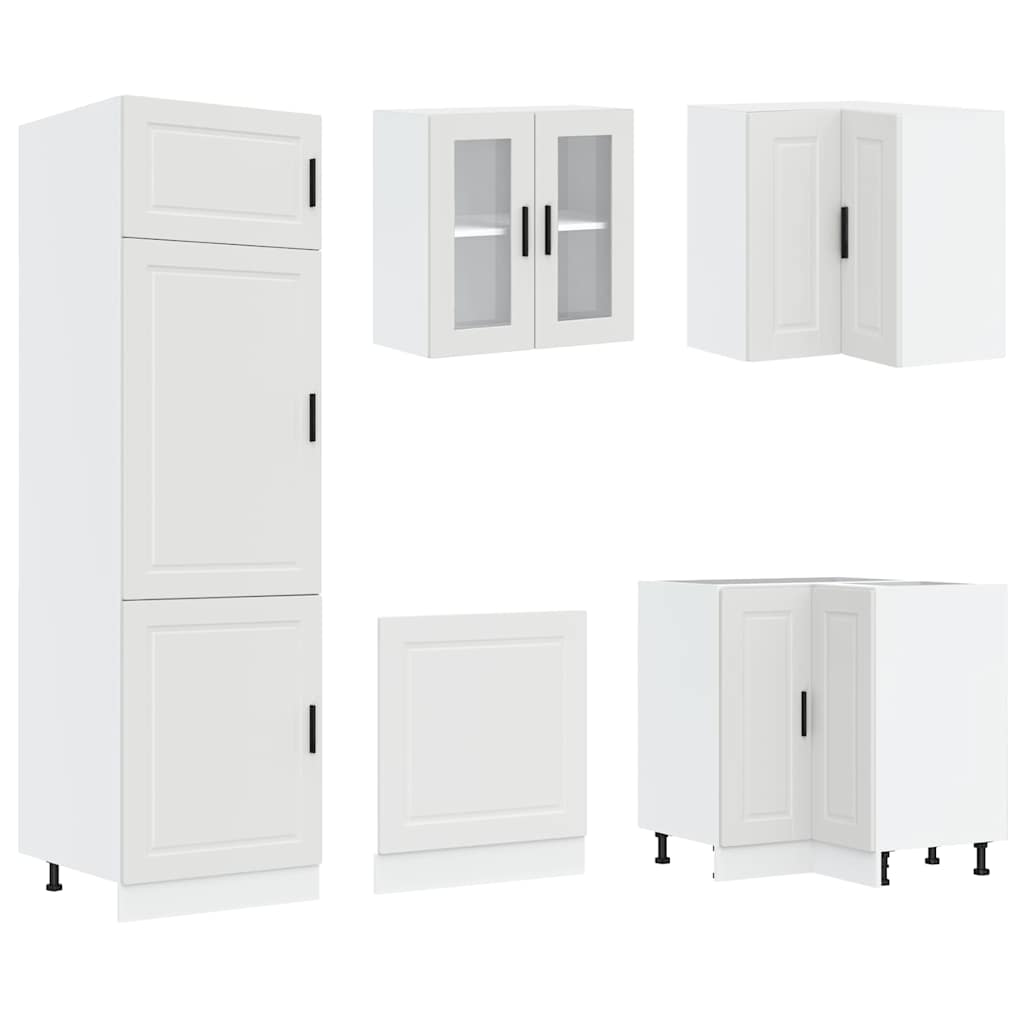 vidaXL Set Mobili da Cucina 14 pz Porto Bianchi Legno Multistrato