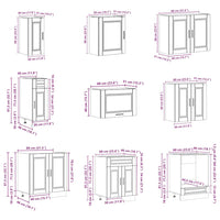 Set Mobili da Cucina 14 pz Porto Bianchi Legno Multistrato 3314991