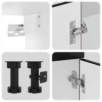 vidaXL Set Mobili da Cucina 14 pz Porto Neri Legno Multistrato