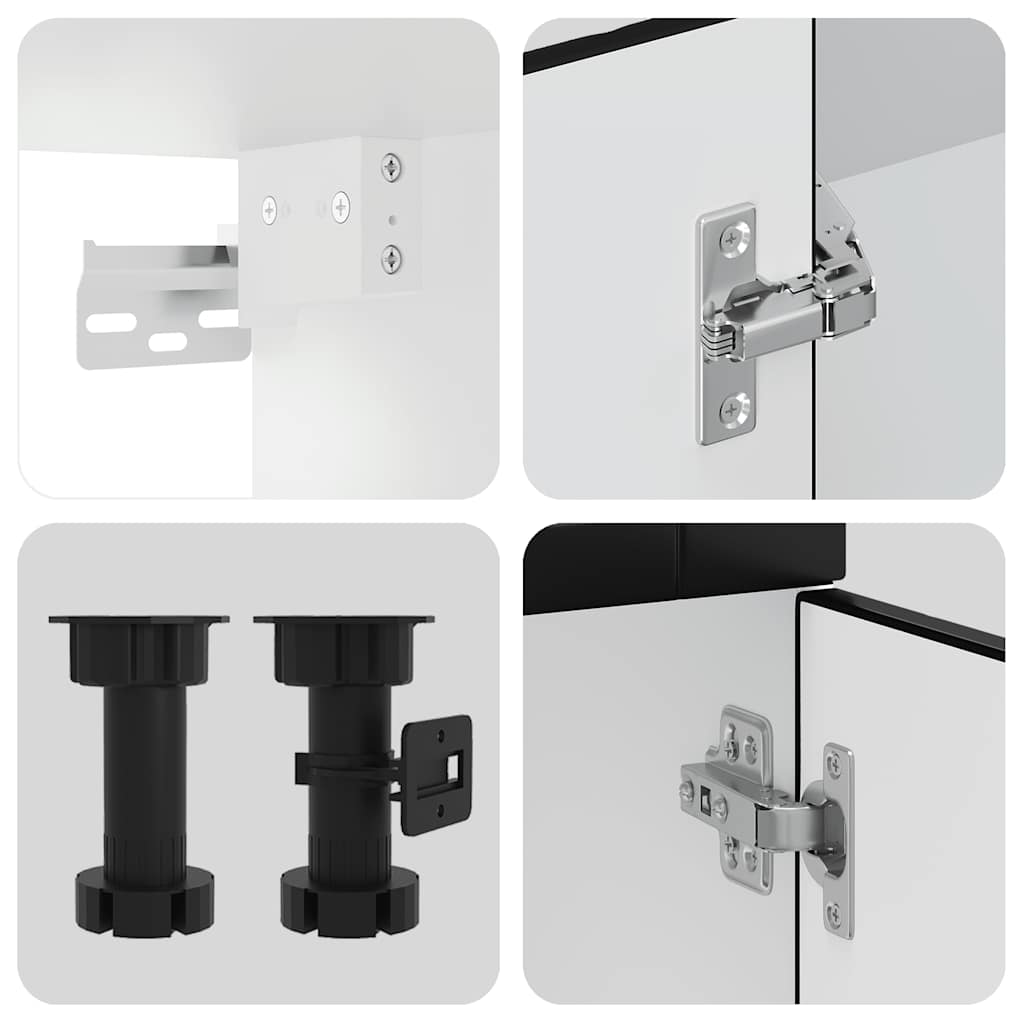 Set Mobili da Cucina 14 pz Porto Neri Legno Multistrato 3314992