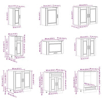 Set Mobili da Cucina 14 pz Porto Neri Legno Multistrato 3314992