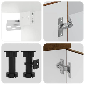 Set Mobili da Cucina 14 pz Porto Rovere Fumo in Truciolato 3314996