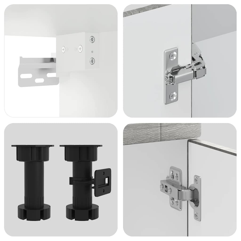 Set Mobili da Cucina 14 pz Porto Grigio Sonoma in Truciolato 3314997