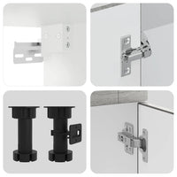 Set Mobili da Cucina 14 pz Porto Grigio Sonoma in Truciolato 3314997