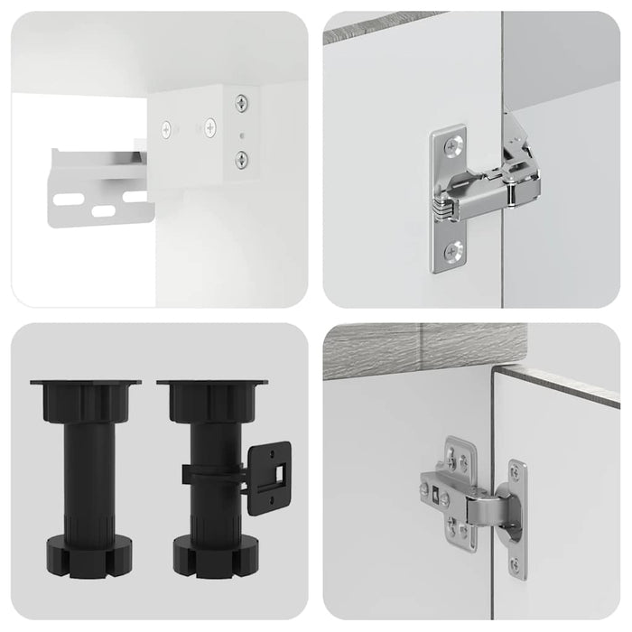 Set Mobili da Cucina 14 pz Porto Grigio Sonoma in Truciolato