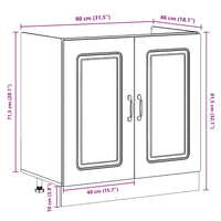 Mobile da cucina Kalmar 2 pcs Bianco 80 x 46 x 81.5 cm 3315003