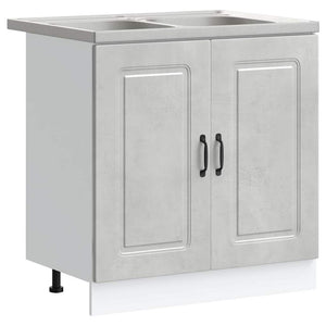 Mobile da cucina Kalmar 2 pcs Grigio 80 x 46 x 81.5 cm 3315005