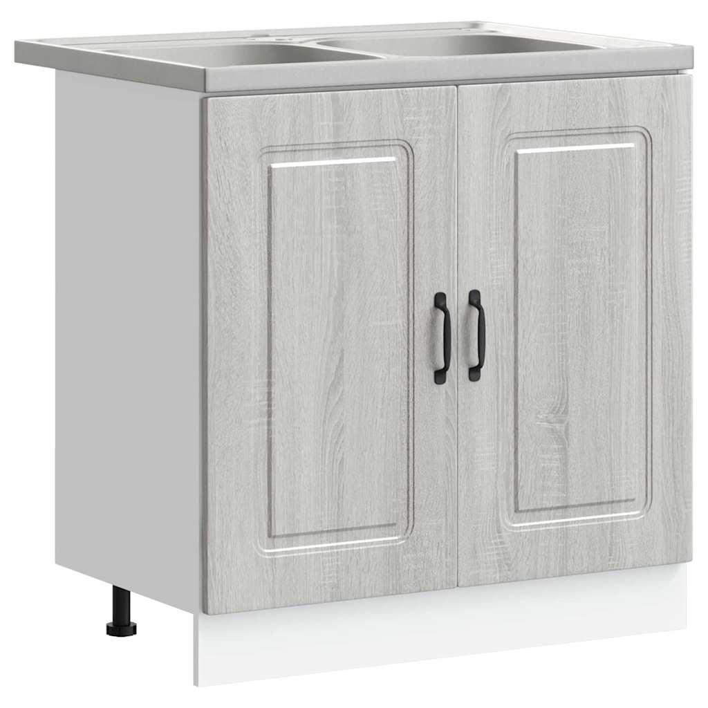 Mobile da cucina Kalmar 2 pcs Grigio 80 x 46 x 81.5 cm 3315007
