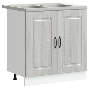Mobile da cucina Kalmar 2 pcs Grigio 80 x 46 x 81.5 cm 3315007