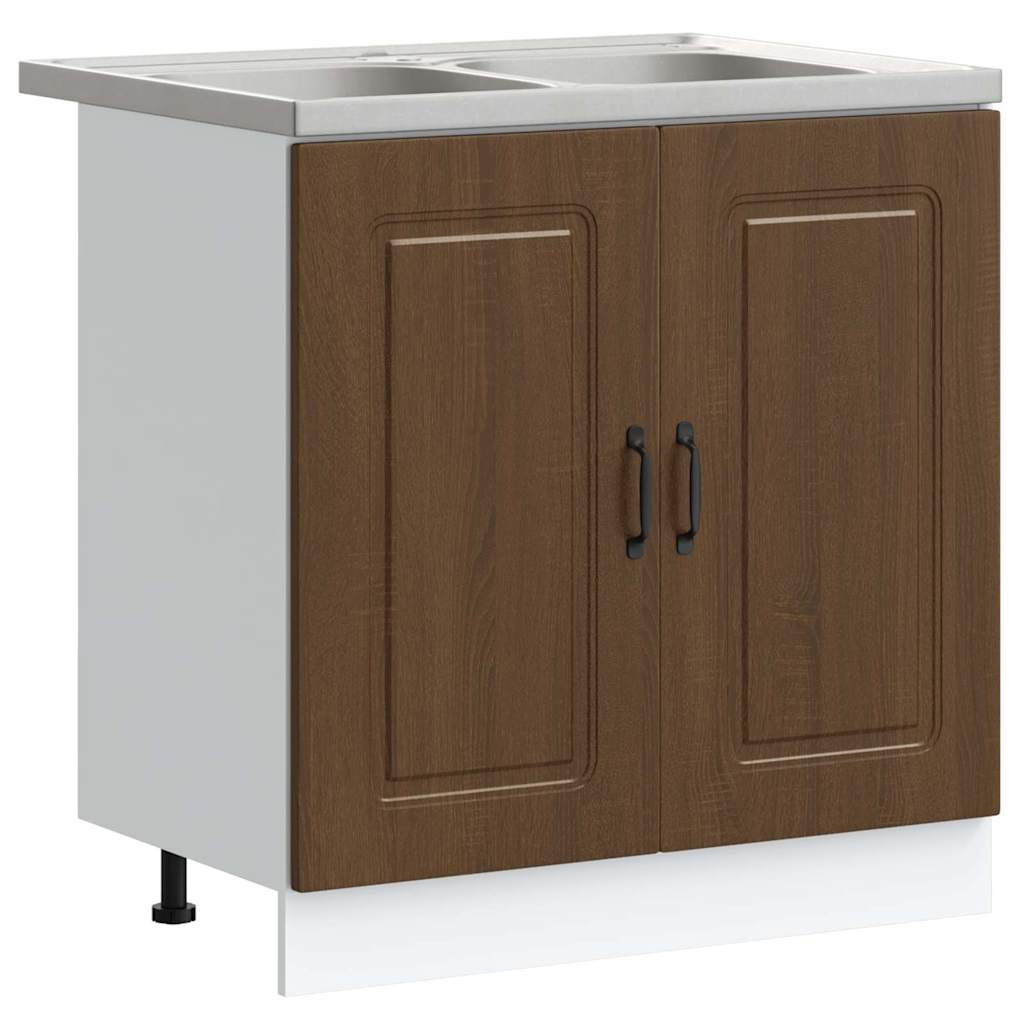 Mobile da cucina Kalmar 2 pcs Marrone 80 x 46 x 81.5 cm 3315008