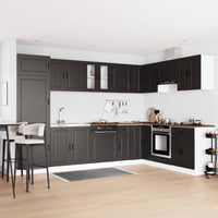 Mobiletto per lavabo con porta Porto Nero 80 x 46 x 81,5 cm 3315022