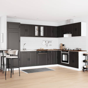 Mobiletto per lavabo con porta Porto Nero 80 x 46 x 81,5 cm 3315022