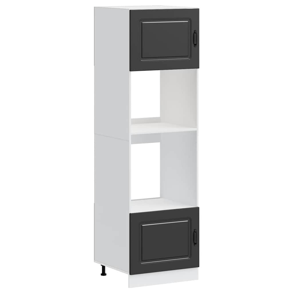 Armadi Forno 2 pz Kalmar Neri in Legno Multistrato 3315032