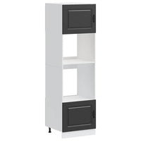 Armadi Forno 2 pz Kalmar Neri in Legno Multistrato 3315032