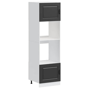 Armadi Forno 2 pz Kalmar Neri in Legno Multistrato 3315032