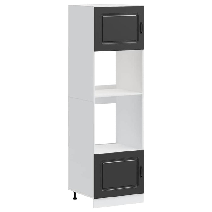 vidaXL Armadi Forno 2 pz Kalmar Neri in Legno Multistrato