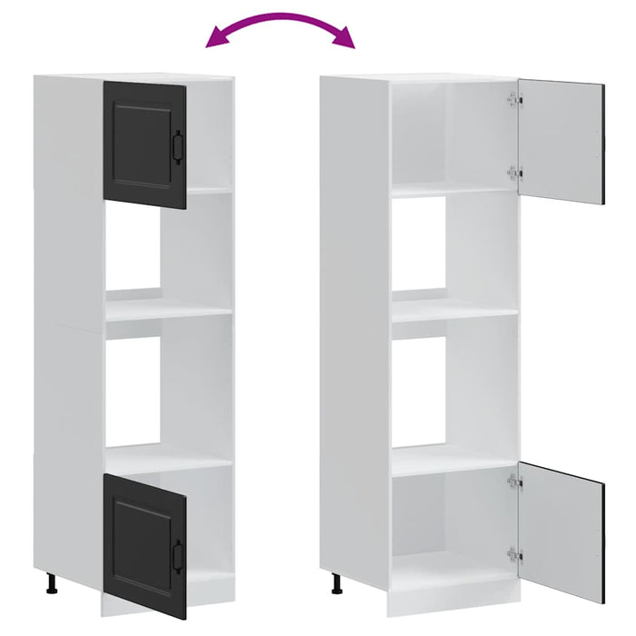 Armadi Forno 2 pz Kalmar Neri in Legno Multistrato 3315032