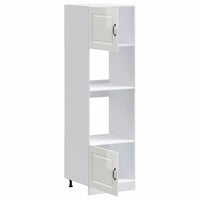 Armadi Forno 2 pz Kalmar Bianchi Lucido in Legno Multistrato 3315033