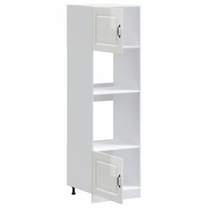 Armadi Forno 2 pz Kalmar Bianchi Lucido in Legno Multistrato 3315033