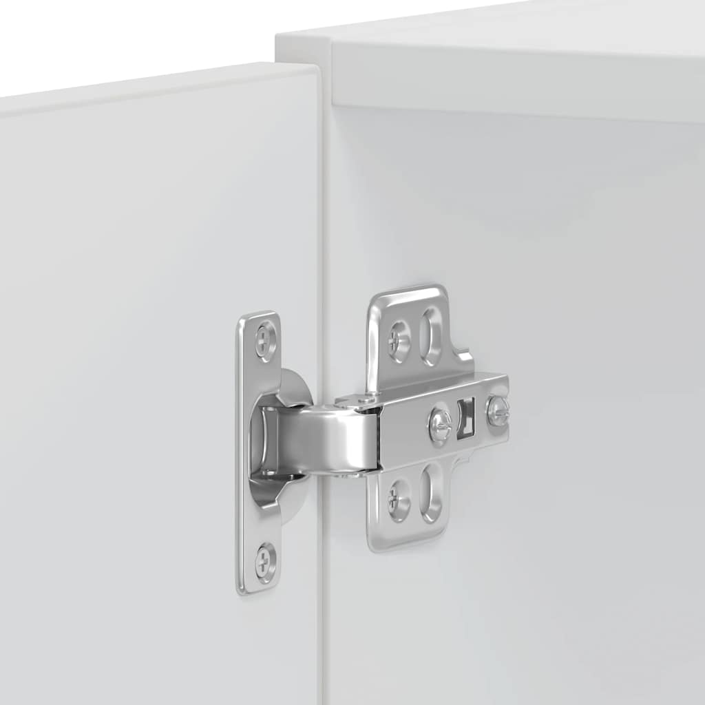 Armadi Forno 2 pz Kalmar Bianchi Lucido in Legno Multistrato 3315033