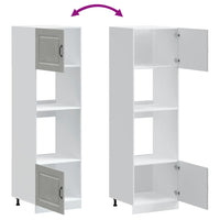 Armadi Forno 2 pz Lucca Grigio Cemento in Legno Multistrato