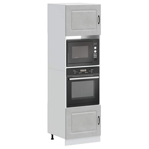 Armadi Forno 2 pz Kalmar Grigio Cemento in Legno Multistrato 3315035