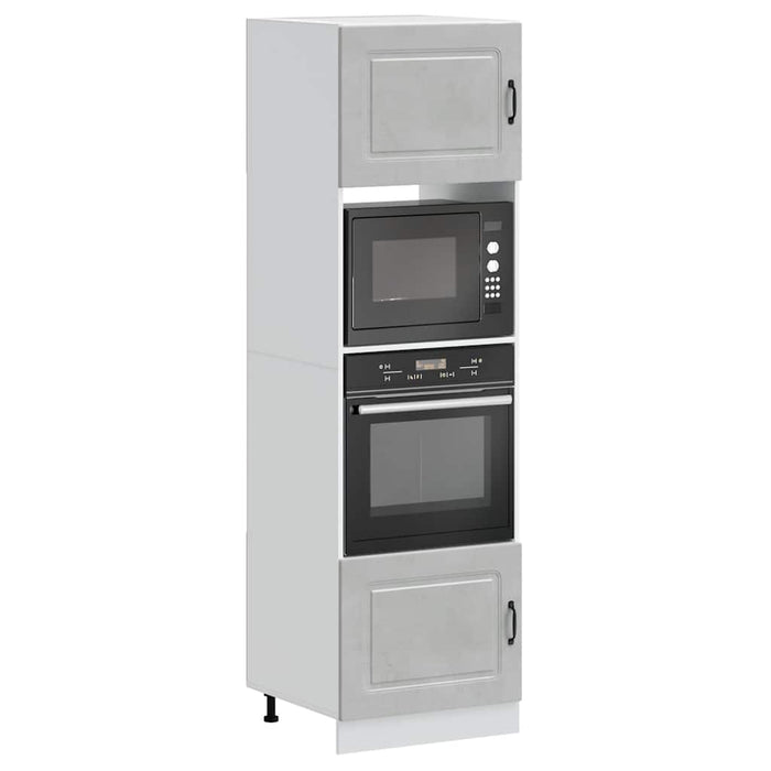 Armadi Forno 2 pz Kalmar Grigio Cemento in Legno Multistrato 3315035
