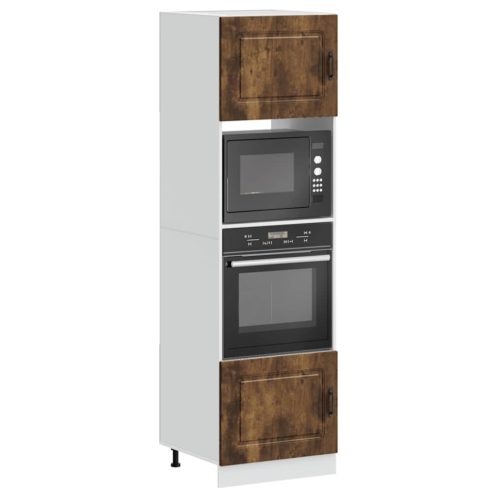 Armadi Forno 2 pz Kalmar Rovere Fumo in Legno Multistrato 3315036