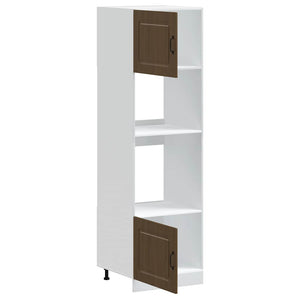 Armadi Forno 2 pz Kalmar Rovere Marrone in Legno Multistrato 3315038