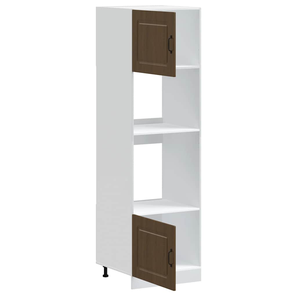 vidaXL Armadi Forno 2 pz Kalmar Rovere Marrone in Legno Multistrato