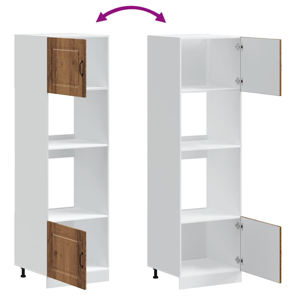 vidaXL Armadi Forno 2 pz Kalmar Legno Antico in Legno Multistrato