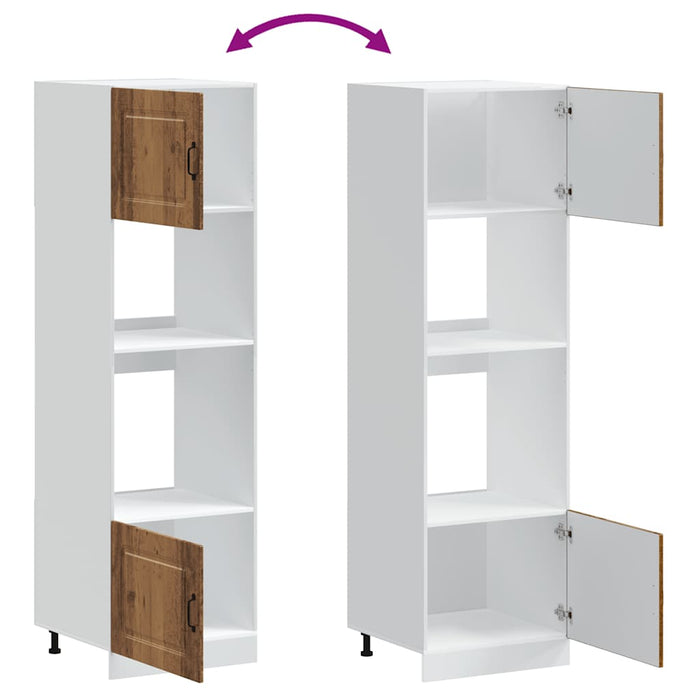 vidaXL Armadi Forno 2 pz Kalmar Legno Antico in Legno Multistrato