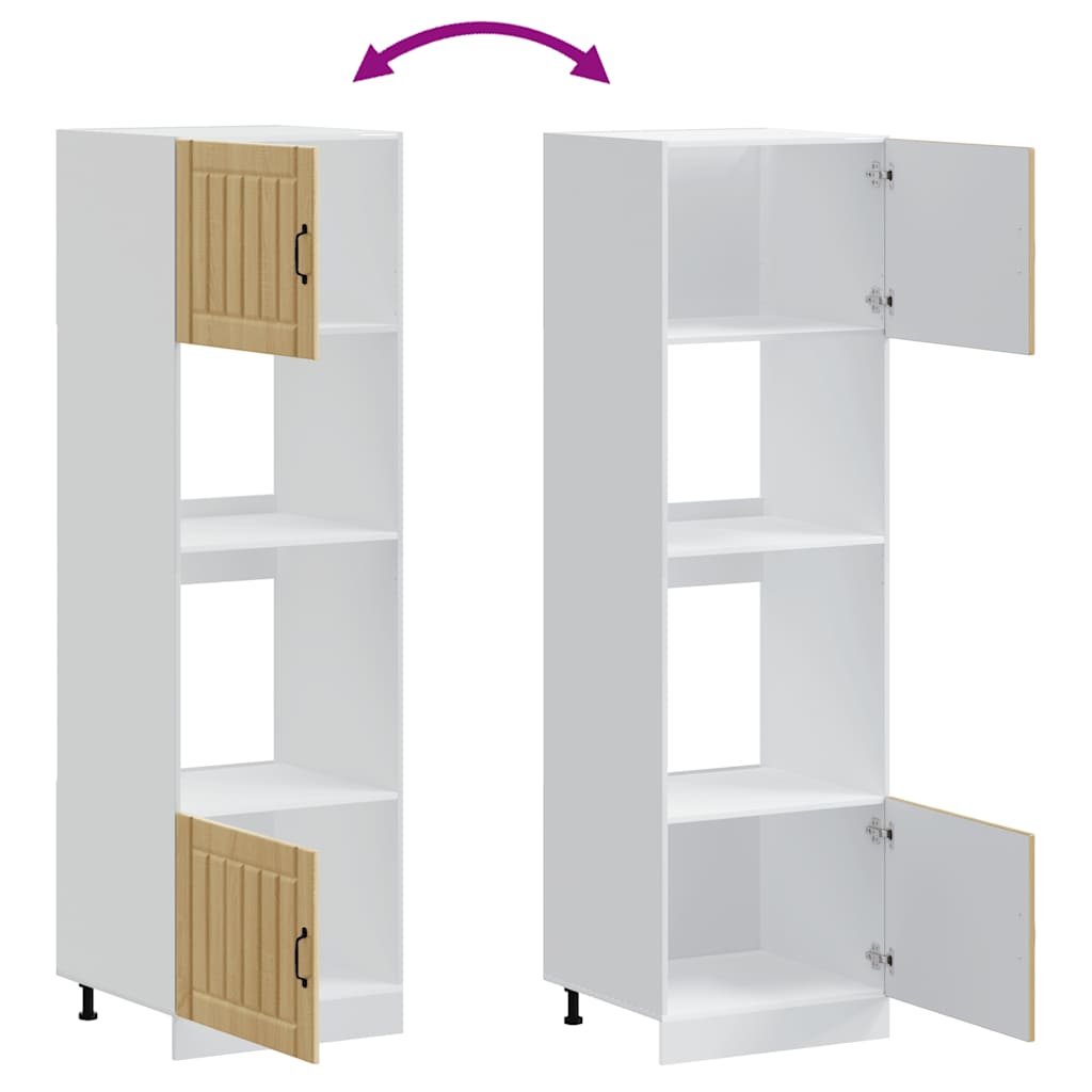 vidaXL Armadi Forno 2 pz Lucca Rovere Sonoma in Legno Multistrato