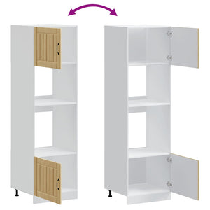 vidaXL Armadi Forno 2 pz Lucca Rovere Sonoma in Legno Multistrato