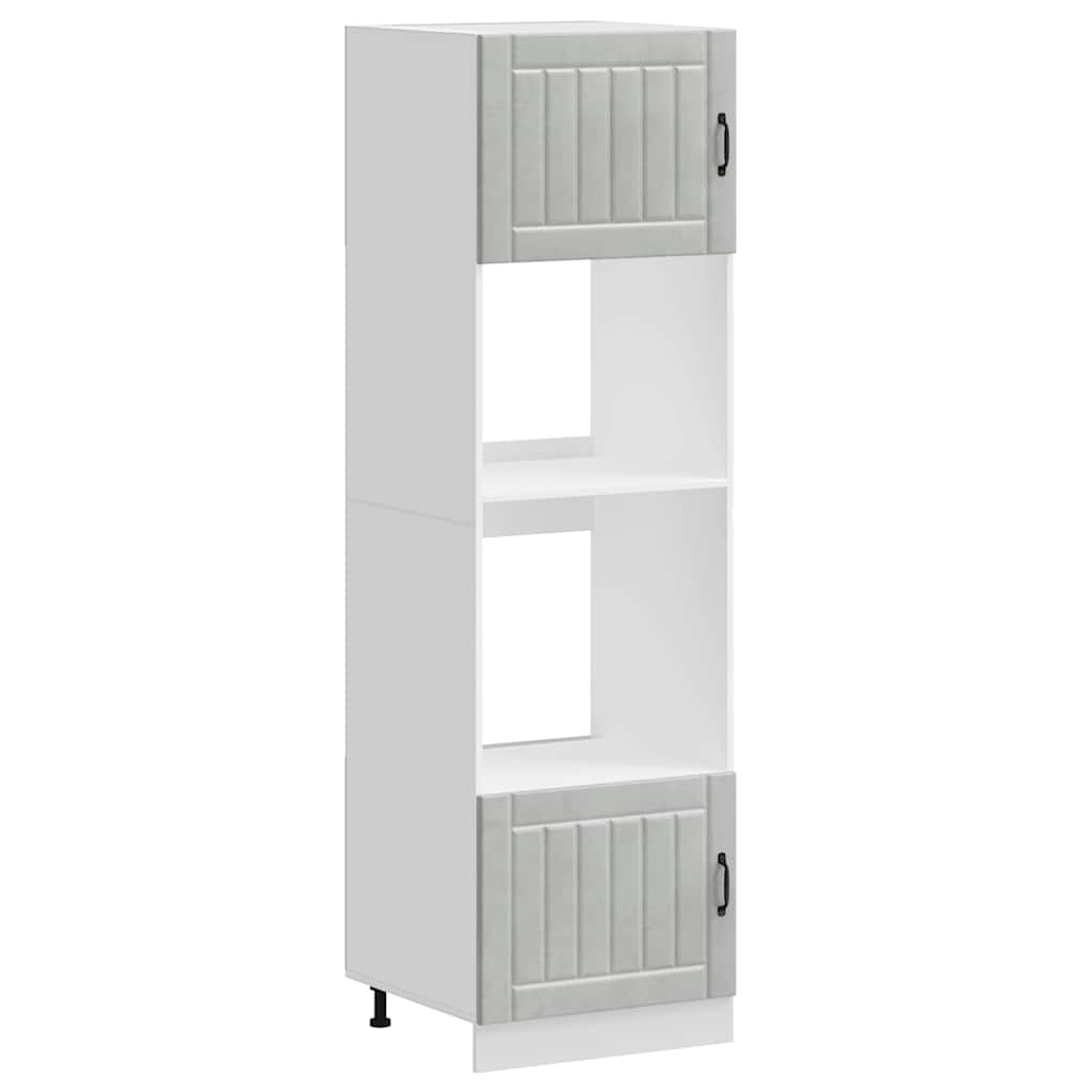 Armadi Forno 2 pz Lucca Grigio Cemento in Legno Multistrato 3315045