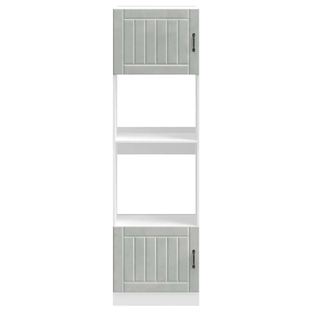 Armadi Forno 2 pz Lucca Grigio Cemento in Legno Multistrato 3315045