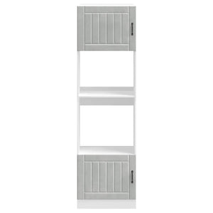 Armadi Forno 2 pz Lucca Grigio Cemento in Legno Multistrato 3315045