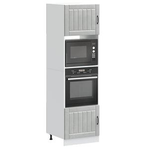 Armadi Forno 2 pz Lucca Grigio Cemento in Legno Multistrato 3315045