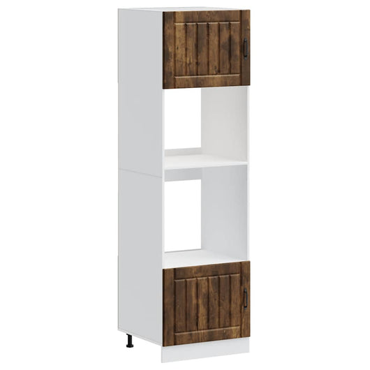 Armadi Forno 2 pz Lucca Rovere Fumo in Legno Multistrato 3315046