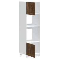 vidaXL Armadi Forno 2 pz Lucca Rovere Fumo in Legno Multistrato