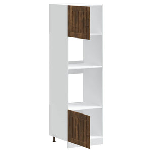 vidaXL Armadi Forno 2 pz Lucca Rovere Fumo in Legno Multistrato