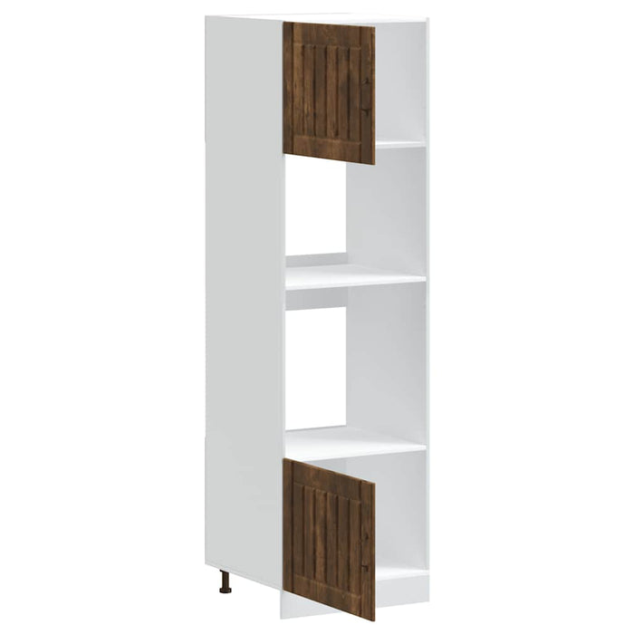 vidaXL Armadi Forno 2 pz Lucca Rovere Fumo in Legno Multistrato