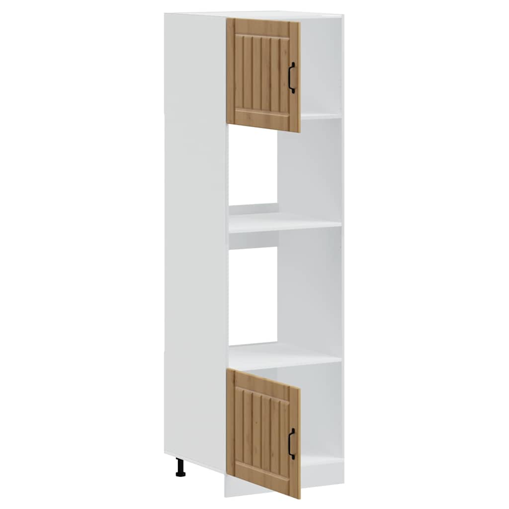 vidaXL Armadi Forno 2pz Lucca Rovere Artigianale in Legno Multistrato